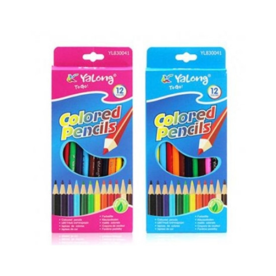 Ξυλομπογιές Λεπτές 12τμχ 2 Χρώματα Σ12