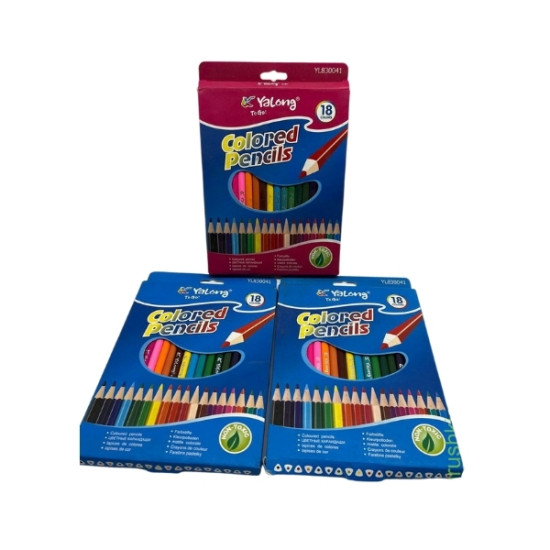 Ξυλομπογιές Λεπτές 18τμχ 2 Χρώματα Σ8