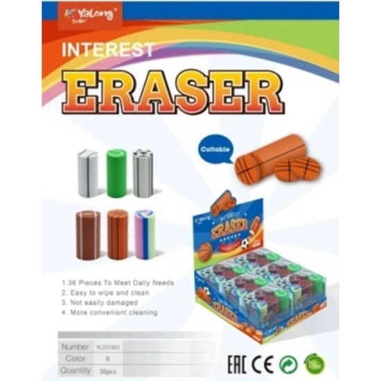 Γόμες Μπάλα Σετ 6τμχ Display 6