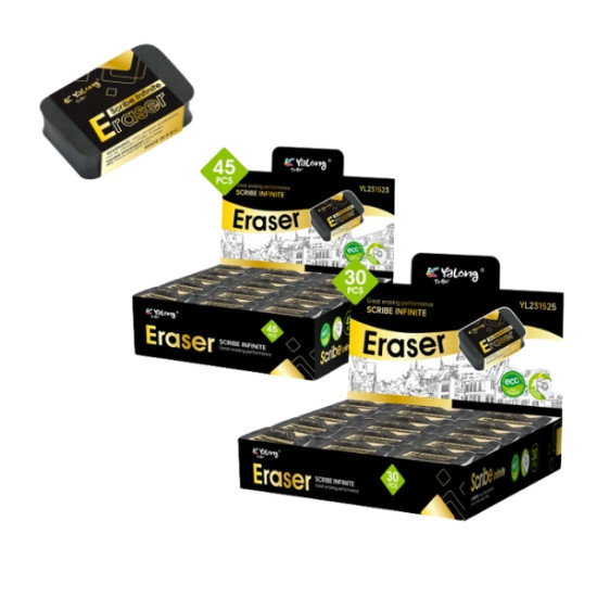 Γόμα Μαύρη 4,6x3cm Display 30