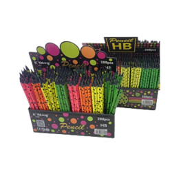 Μολύβια ΗΒ Μαύρα Πουά Διάφορα Χρώματα Display 288