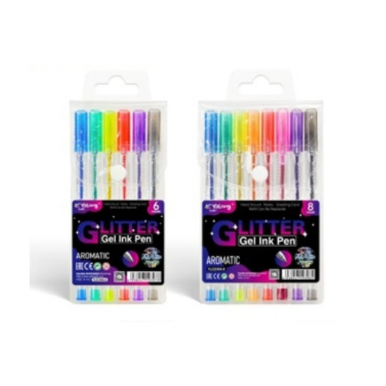 Στυλό Glitter Διάφορα Χρώματα 12τμχ