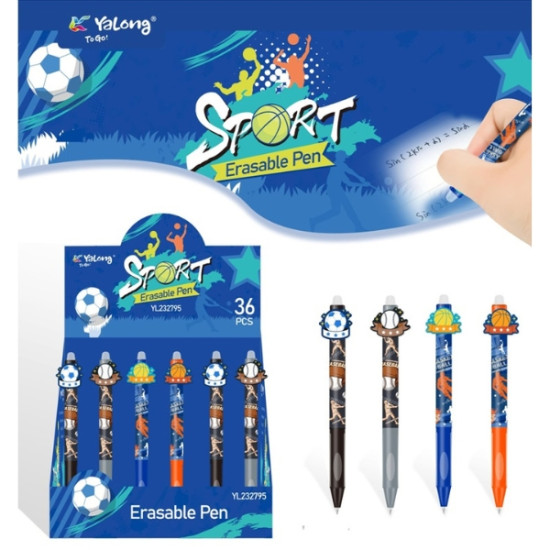 Στυλό Γράψε-Σβήσε 0,5mm Sport 4 Σχέδια Display 36
