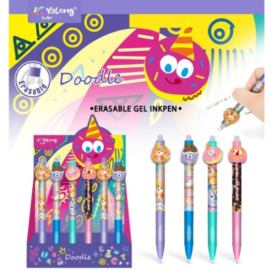 Στυλό Γράψε-Σβήσε 0,5mm Donuts 4 Σχέδια Display 36