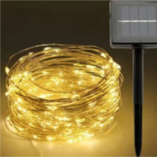 100 Λαμπάκια Ηλιακά 10m Θερμό Λευκό Σ2