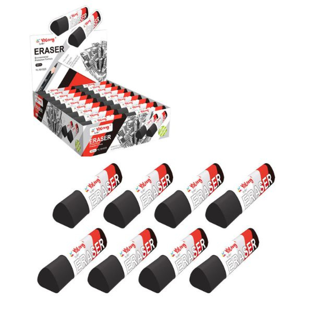 Γόμα Τριγωνική Μαύρη 4Β Display 32