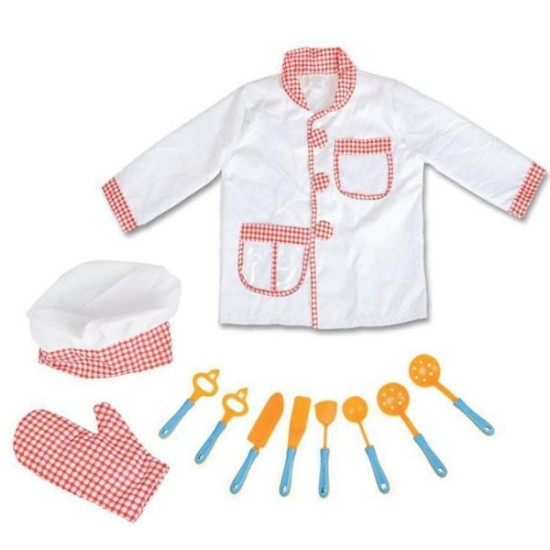 Αποκριάτικη Στολή Σεφ με Αξεσουάρ 11τμχ