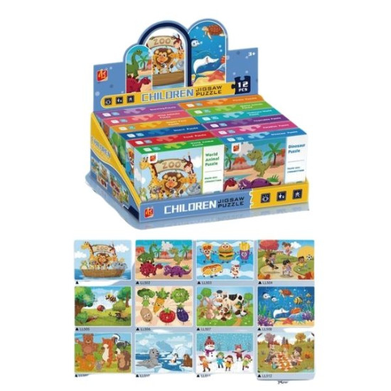 Παζλ Ταξιδίου 12τμχ Διάφορα Σχέδια Display 12