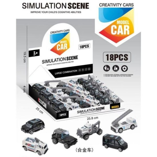 Όχημα Αστυνομικό Διάφορα Σχέδια Display 18