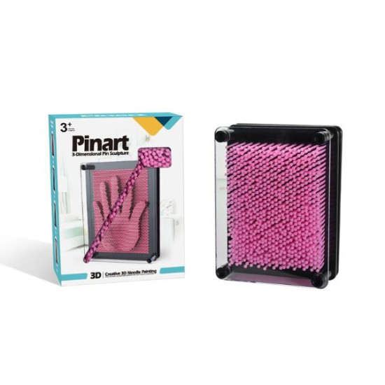 Επιτραπέζιο Διακοσμητικό 3D Pin Art Ροζ 13cm