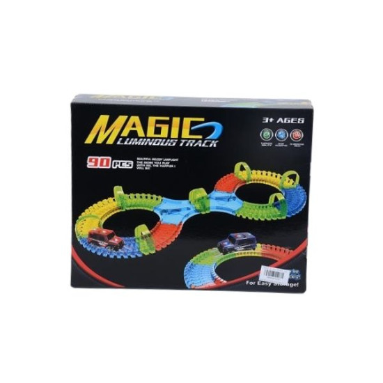 Πίστα Αυτοκινήτων Glow & Όχημα 90τμχ