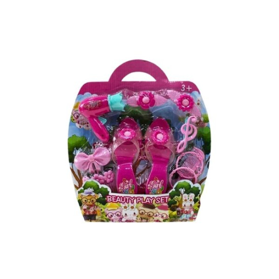 Παιδικό Σετ Γοβάκια Με Σεσουάρ, Κοκκαλάκια Και Αξεσουάρ 10τμχ