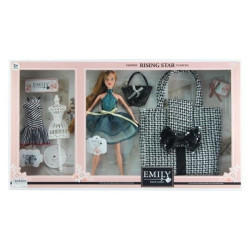 Κούκλα Μανεκέν 29cm Με Τσάντα & Αξεσουάρ