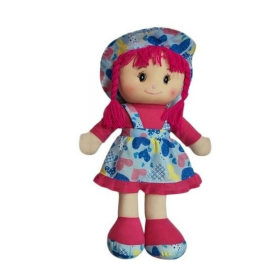 Κούκλα Πάνινη Με Καπέλο Και Σαλοπέτα 60cm