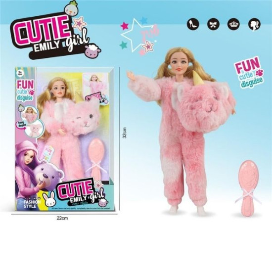 Κούκλα Μανεκέν 29cm Με Στολή Γατούλα