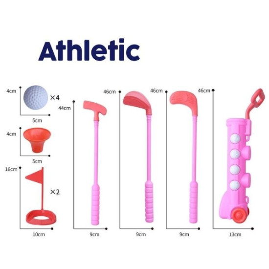 Σετ Γκολφ Ροζ 10τμχ