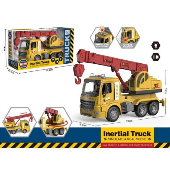 Γερανοφόρο Όχημα 28cm Friction Με Γάντζο, Ήχο & Φως