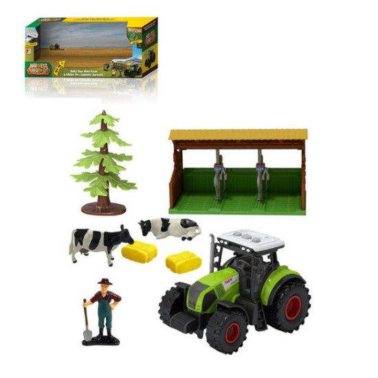 Σετ Φάρμας Με Τρακτέρ, Υπόστεγο, Αξεσουάρ και Ήχο 8τμχ