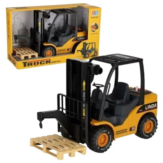 Όχημα Κλαρκ 31cm Friction Με Παλέτα, Ήχο & Φως