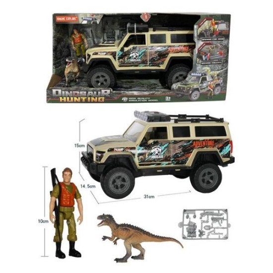 Όχημα Off-Road 31cm Με Φιγούρα 10cm & Δεινόσαυρο, Ήχο & Φως