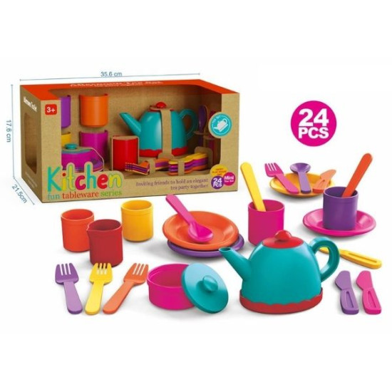 Παιχνίδι Σετ Τσαγιού & Αξεσουάρ 24τμχ