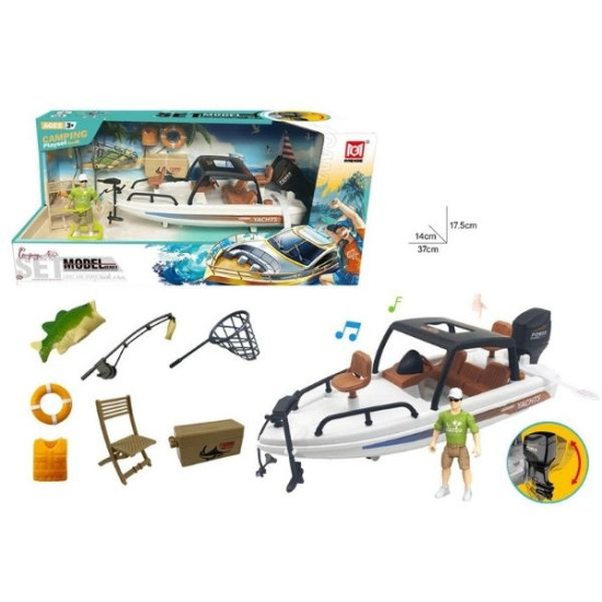 Ταχύπλοο Με Φιγούρα & Αξεσουάρ Ψαρέματος Με Ήχο & Φως