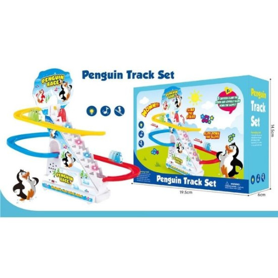 Επιτραπέζιο Παιχνίδι Πίστα Πιγκουίνων Με Ήχο & Φως