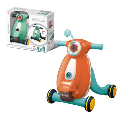 Βρεφική Στράτα Περπατούρα Scooter Πορτοκαλί Με Ήχο & Φως