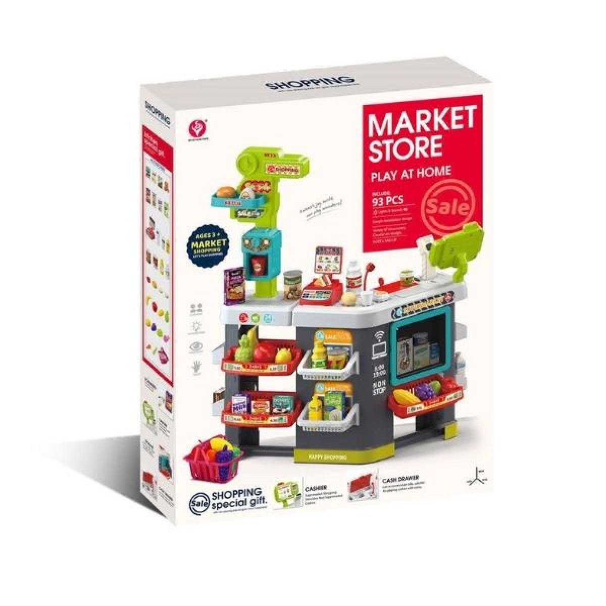 Παιχνίδι Super Market Με Αξεσουάρ & Ήχο 93τμχ