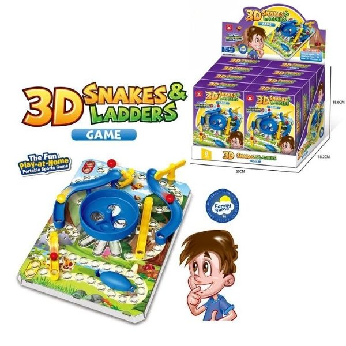 Επιτραπέζιο Παιχνίδι Ταξιδίου Φιδάκι 3D 18x13cm Display 8