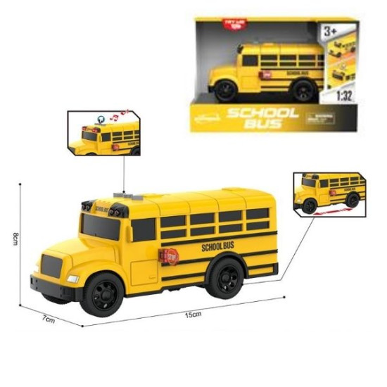 Σχολικό Λεωφορείο 1:32 Friction Με Ήχο & Φως