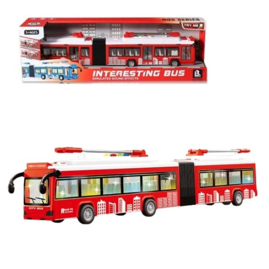 Λεωφορείο-Τρόλεϊ Διπλό Friction Με Ήχο & Φως 47cm