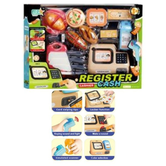 Παιχνίδι Ταμειακή Μηχανή Με Σκάνερ, Επιφάνεια Κοπής & Αξεσουάρ