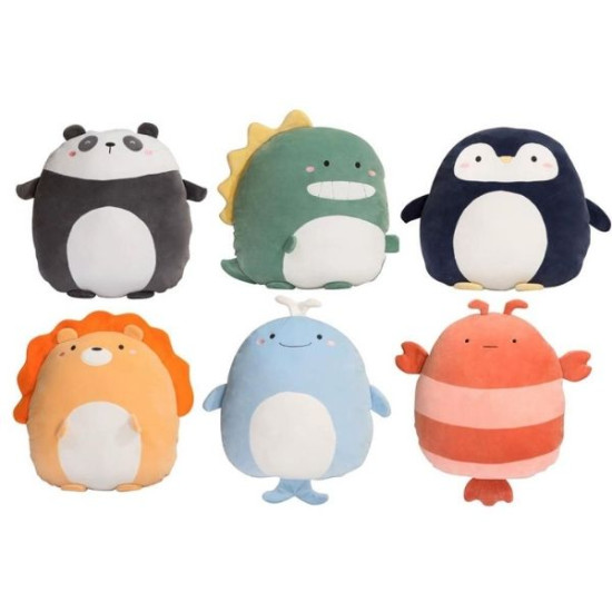 Λούτρινο Ζωάκι-Μαξιλαράκι 40cm 6 Σχέδια