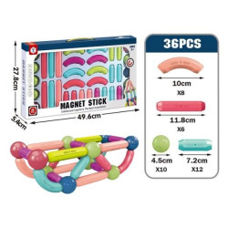 Τουβλάκια Μαγνητικά Ράβδοι 36τμχ