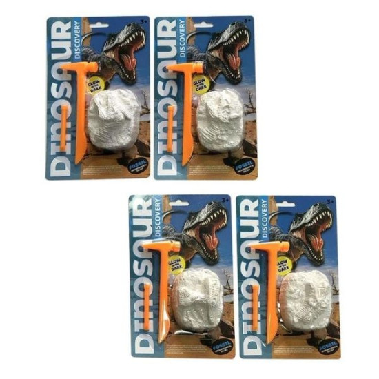 Σετ Ανασκαφής Απολίθωμα Δεινοσαύρου Glow In The Dark 4 Σχέδια