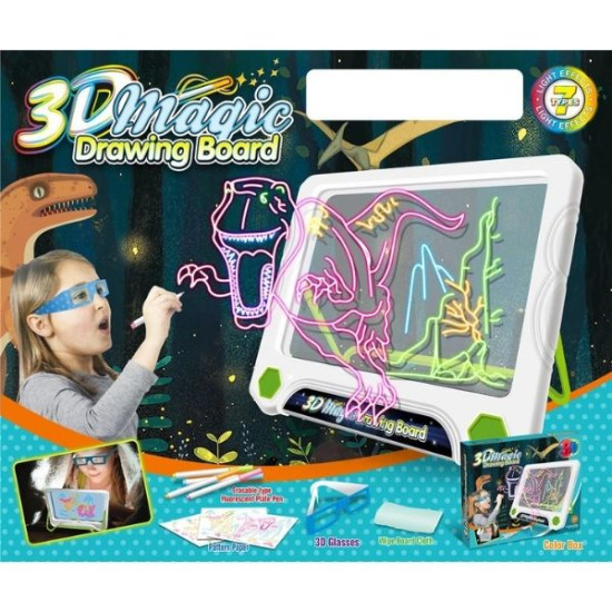 Πίνακας Γράψε-Σβήσε 3D 25x20cm & Γυαλιά