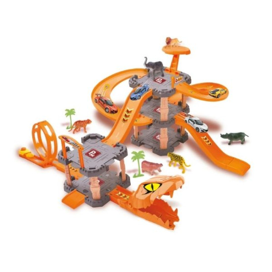 Πίστα Εκτόξευσης Snake Με 6 Οχήματα & 6 Ζώα