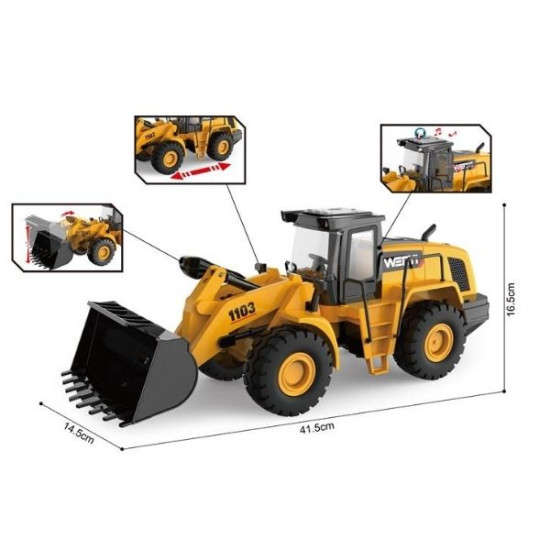 Δομικό Όχημα Εκσκαφέας Friction 1:10 Με Ήχο & Φως