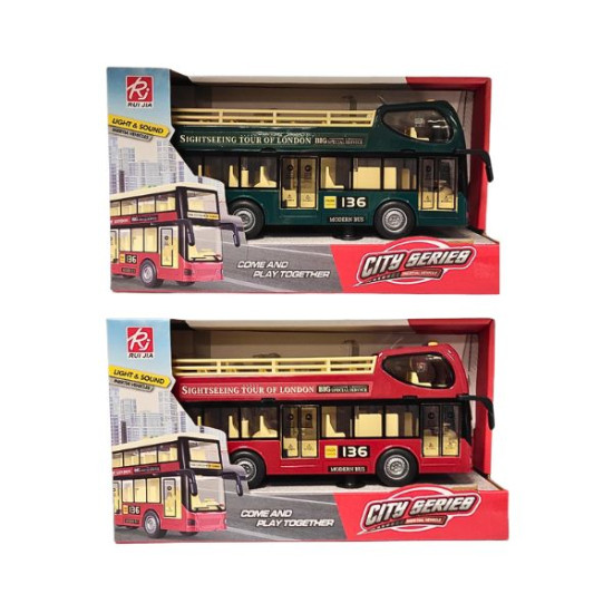 Λεωφορείο 2όροφο Τουριστικό London Με Ήχο & Φως 2 Χρώματα