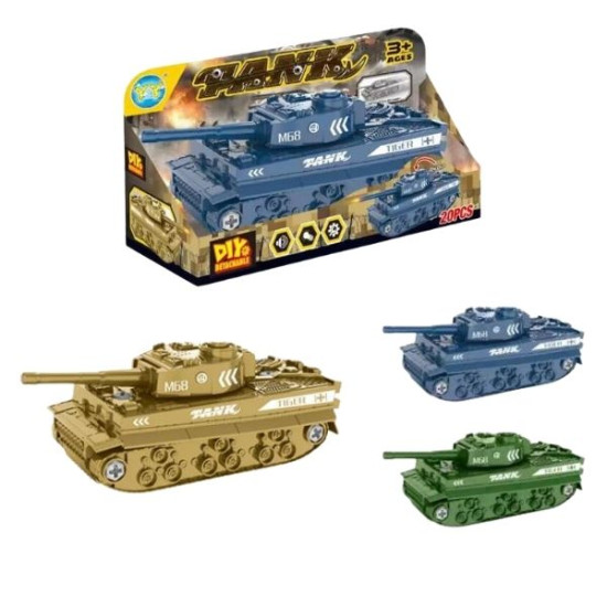 Τανκ 19cm Συναρμολογούμενο Με Ήχο & Φως 3 Χρώματα