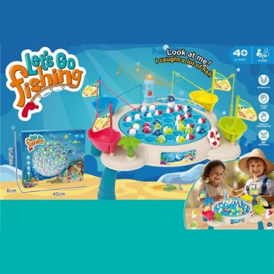 Επιτραπέζιο Παιχνίδι Ψαρέματος Μπλε Με Ήχο & Φως