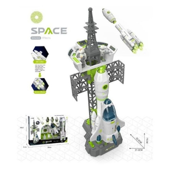 Πύραυλος Με Πλατφόρμα Εκτόξευσης, Φιγούρες, Ατμό, Ήχο & Φως