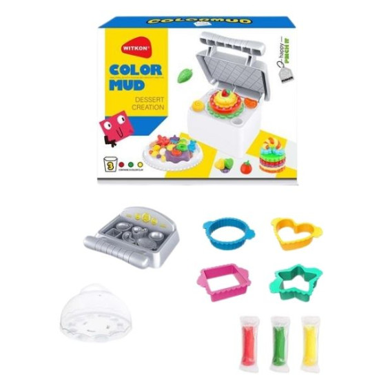 Πλαστελίνες Σετ Επιδόρπια 3 Χρώματα & Καλούπια