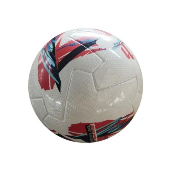 Μπάλα Ποδοσφαίρου Νο 5 Λευκή Με Σχέδια Διάφορα Χρώματα 22cm