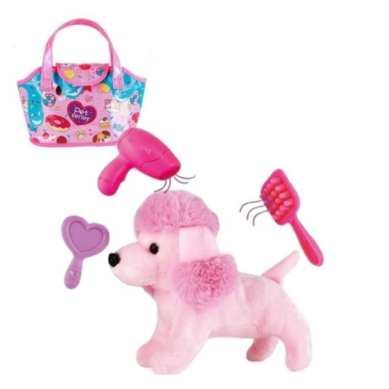 Λούτρινο Σκυλάκι Σε Τσάντα Μεταφοράς Με Αξεσουάρ