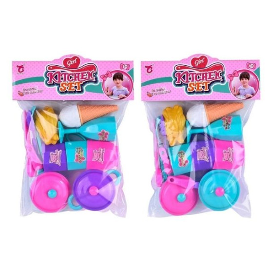 Παιχνίδι Σετ Τρόφιμα & Σκεύη Σερβιρίσματος 13τμχ 2 Σχέδια