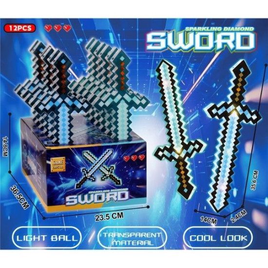 Σπαθί 36cm Με Φως Display 12