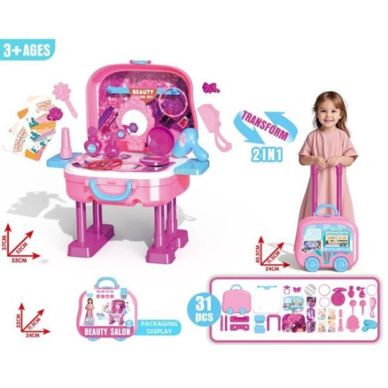 Παιδικό Σαλόνι Ομορφιάς Σε Βαλιτσάκι 31τμχ
