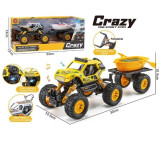 Όχημα Off Road Pull Back Με Αποσπώμενο Τρόλεϊ, Ήχο & Φως 2 Χρώματα